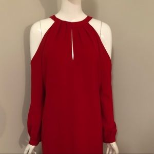 BCBGMAXAZRIA “Josephine” Cold Shoulder Dress